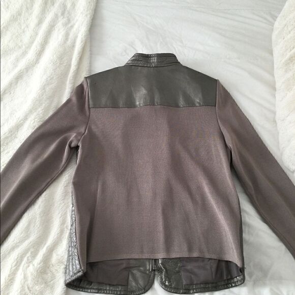Peter Nygard M metallic leather jacket w knit - Picture 11 of 12